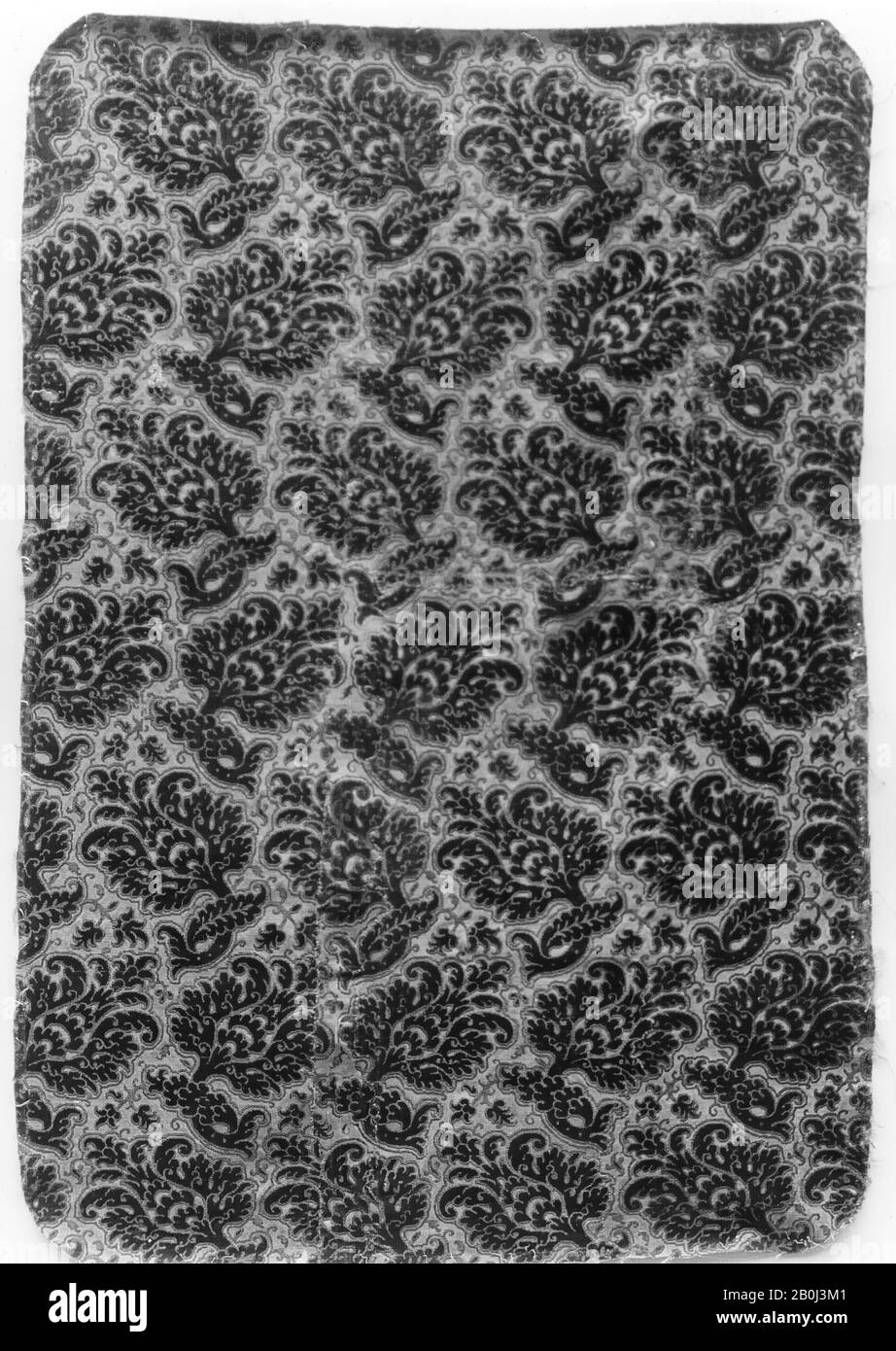 Pezzo, Francese, 1600–1650, Francese, Seta, L. 38 1/2 x W. 25 pollici (97,8 x 63,5 cm), Textiles-Velvets Foto Stock