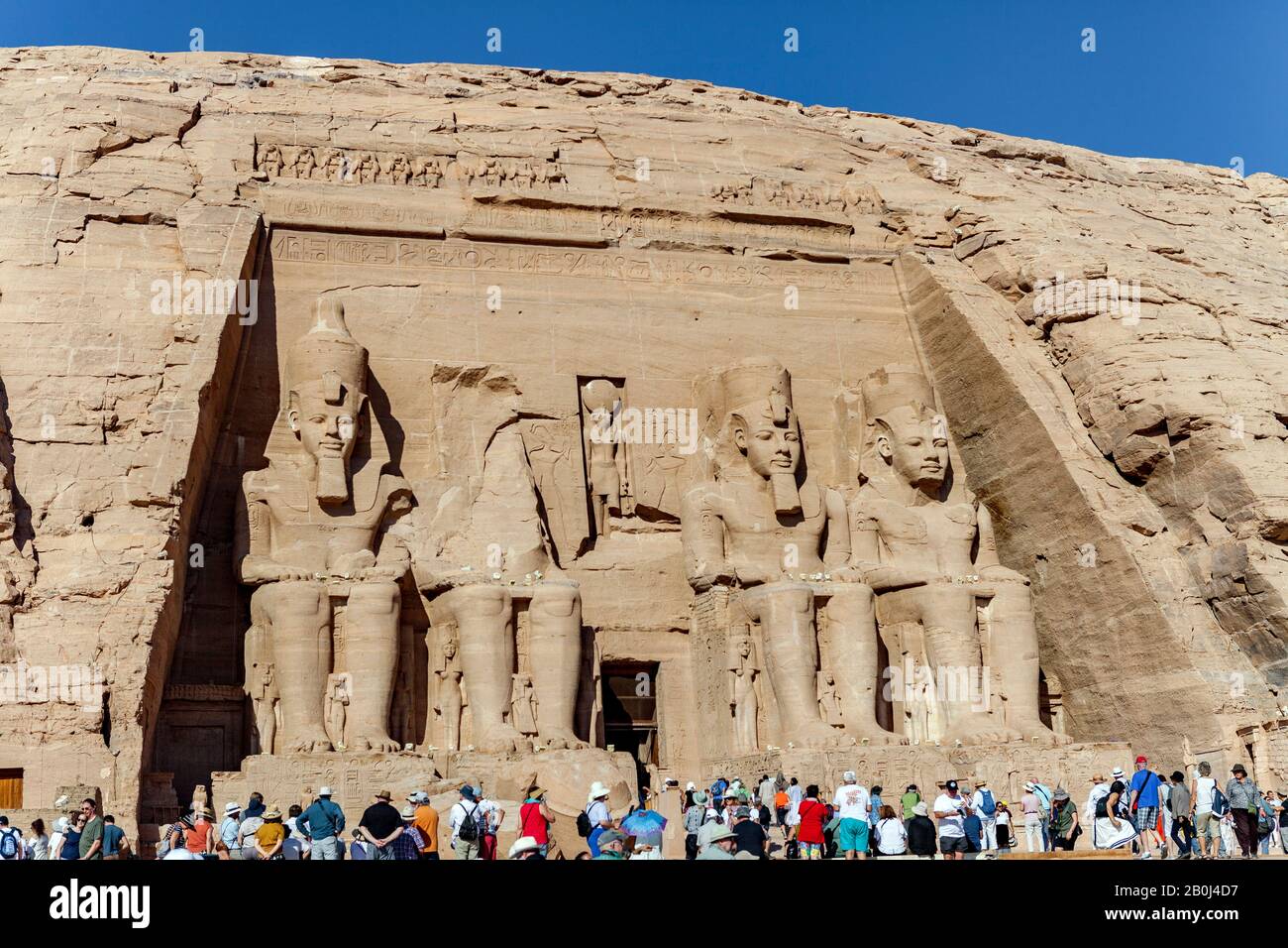Il Grande Tempio di Abu Simbel Foto Stock
