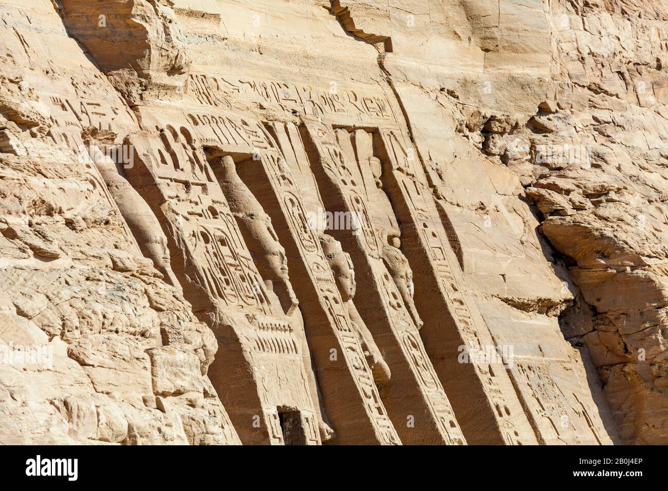 Il Tempio di Hathor ad Abu Simbel Foto Stock