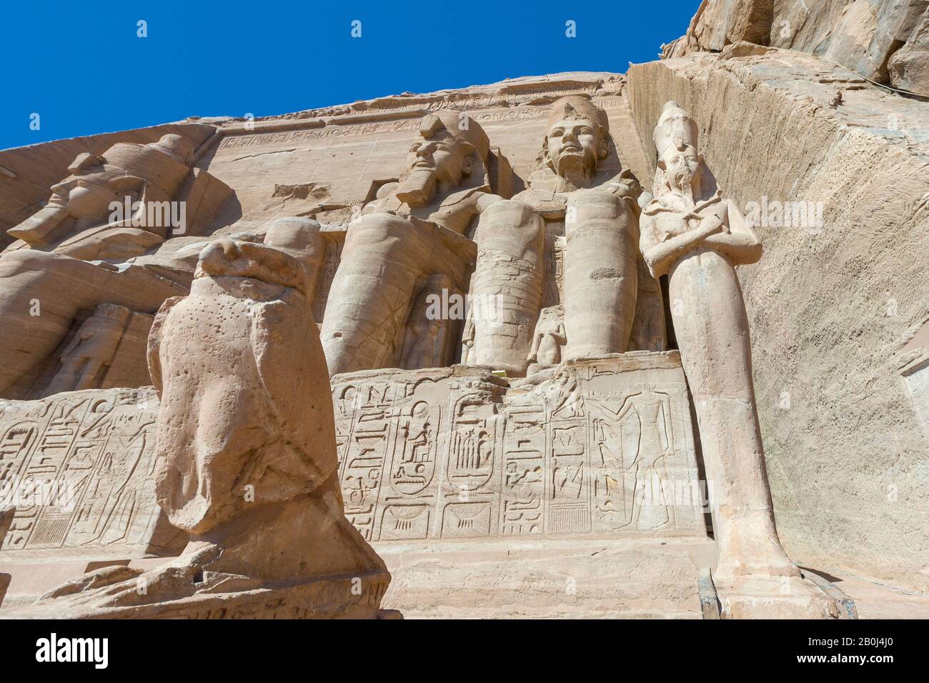 Il Grande Tempio di Abu Simbel Foto Stock