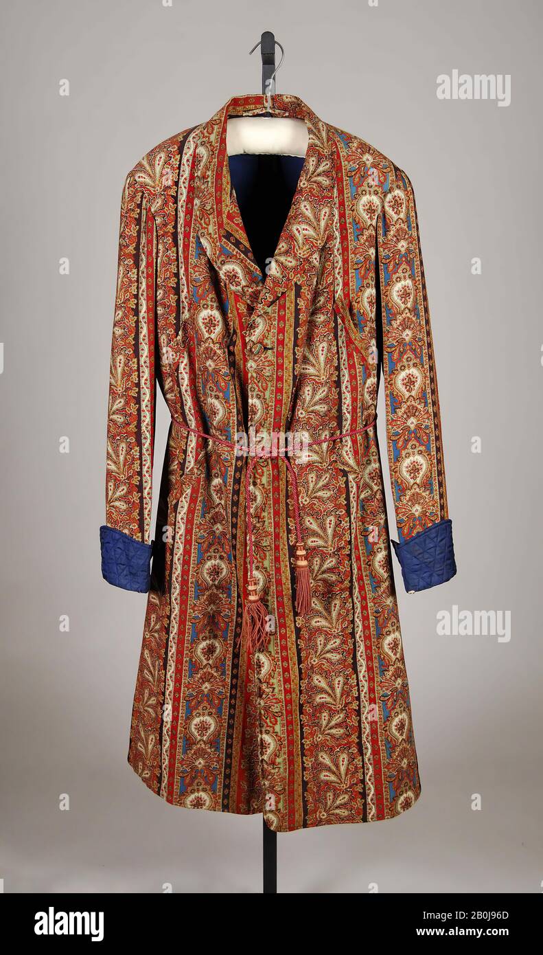 Abito da dressing, americano, 1870–79, americano, lana, cotone, seta Foto Stock