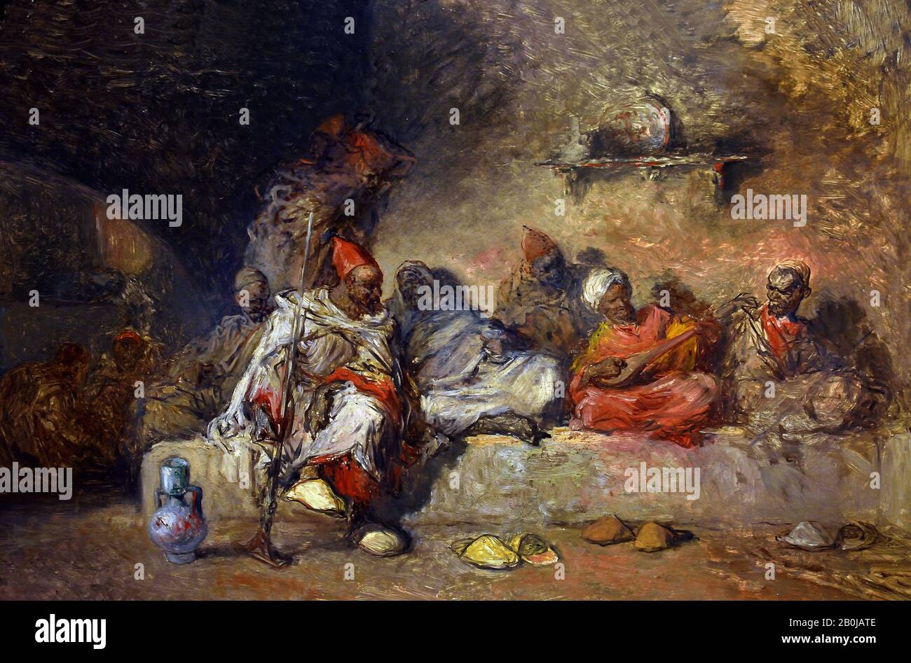 Interni Con Moors 1870 Di Francisco Lameyer, Spagna, Spagnolo, Foto Stock