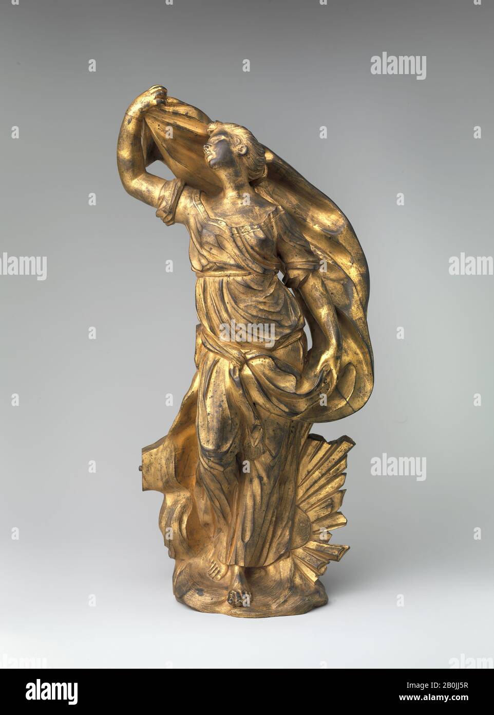 Statuetta, francese, metà 18th secolo, francese, bronzo Dorato, Totale: 14 1/2 x 7 1/2 x 5 in., 17.4lb. (36,8 x 19,1 x 12,7 cm, 7,8926 kg), bronzo Dorato Per Metalli Foto Stock