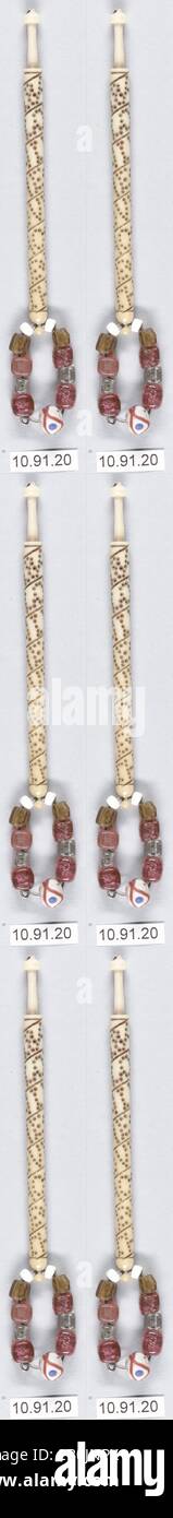 Bobble, British, Bedfordshire, 1842, British, Bedfordshire, Bone And Beads, Textiles-Methods And Materials Foto Stock