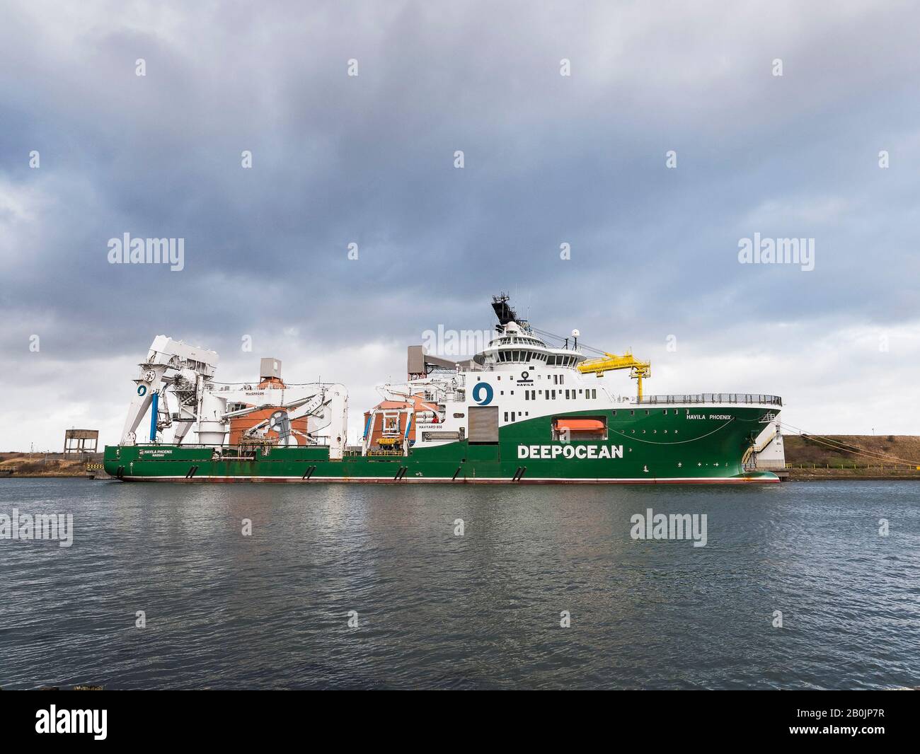 Havila Phoenix è attualmente la più grande nave da trincea del mondo, Foto Stock