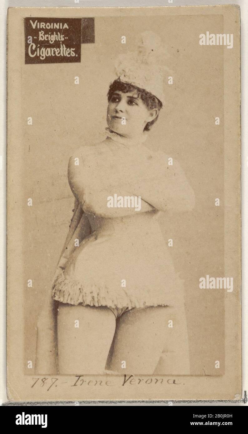 Rilasciato da Allen & Ginter, Card 787, Irene Verona, dalla serie Attori e Attrici (N45, tipo 2) per Le Sigarette Virginia Brights, ca. 1888, foto Albume, foglio: 2 3/4 x 1 3/8 in. (7 x 3,5 cm Foto Stock