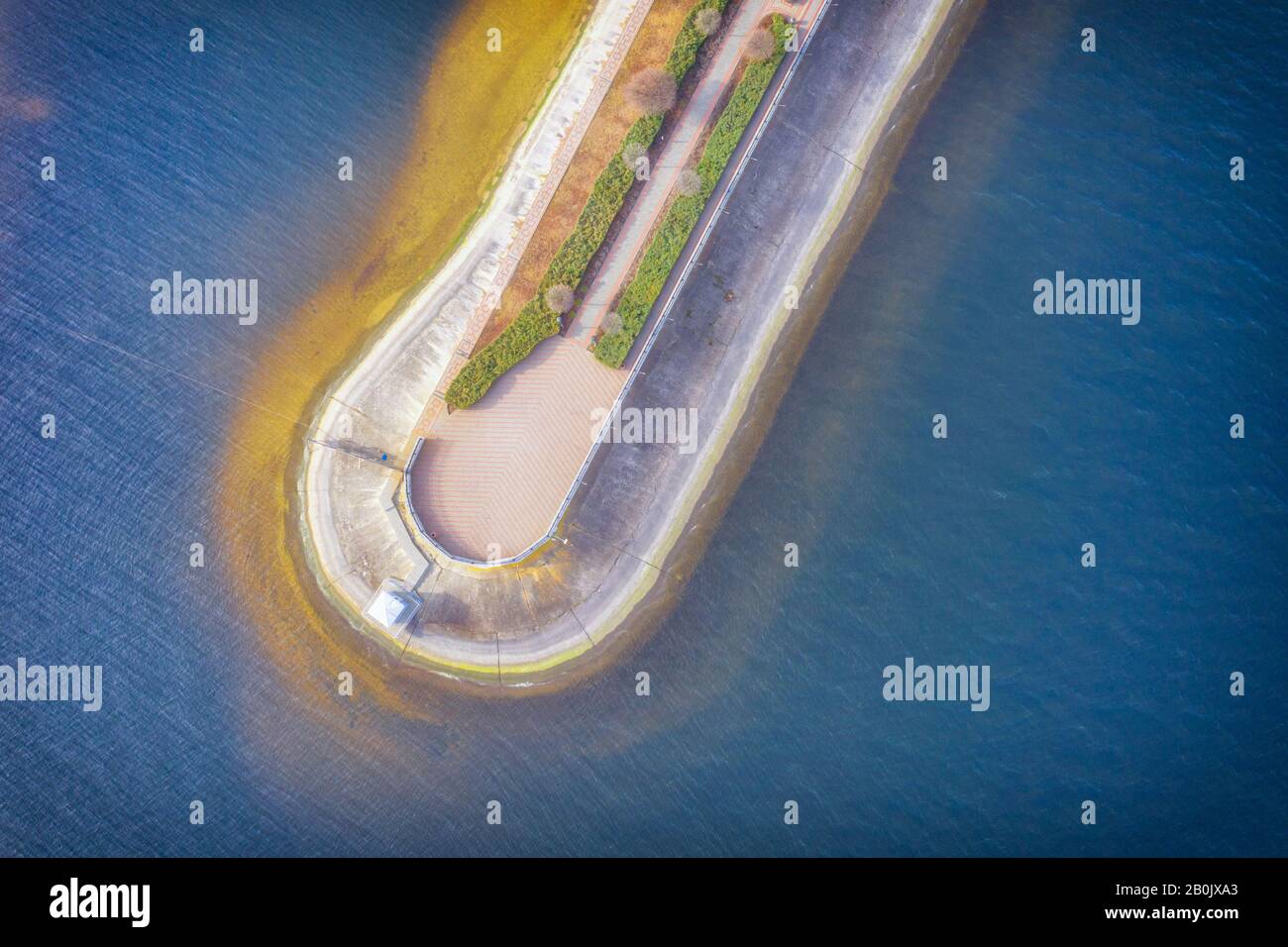 Argine nel Parco Nazionale Mezhigorye, vista dei droni. Foto Stock