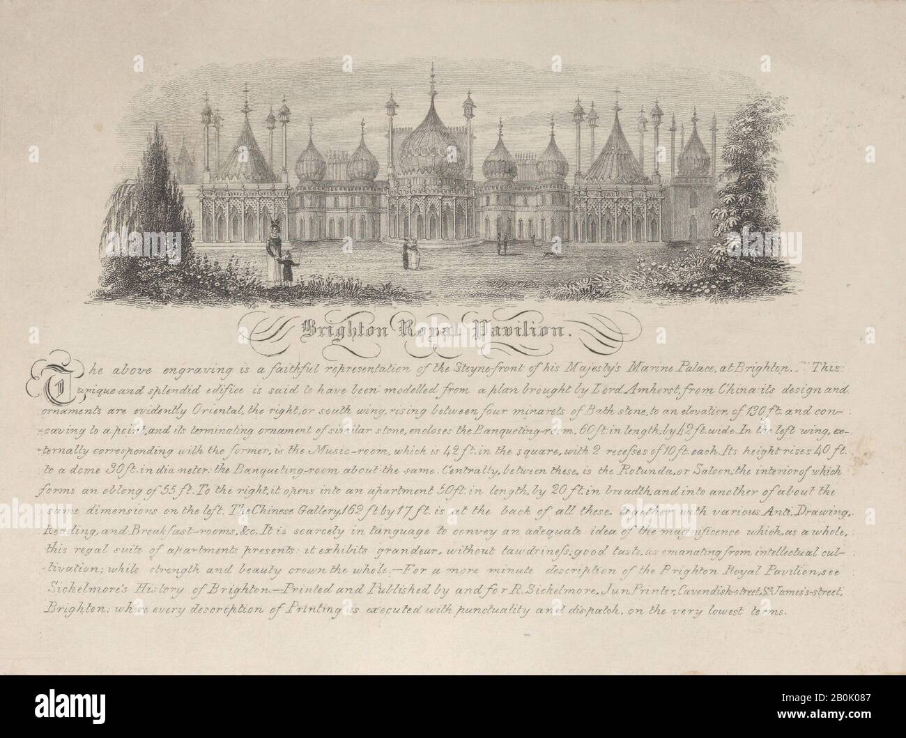 Richard Sickelmore, Trade Card per R. Sickelmore, Printer, Richard Sickelmore (British, 19th Secolo), 19th secolo, incisione, foglio: 4 7/16 in. × 6 poll. (11,3 × 15,3 cm Foto Stock