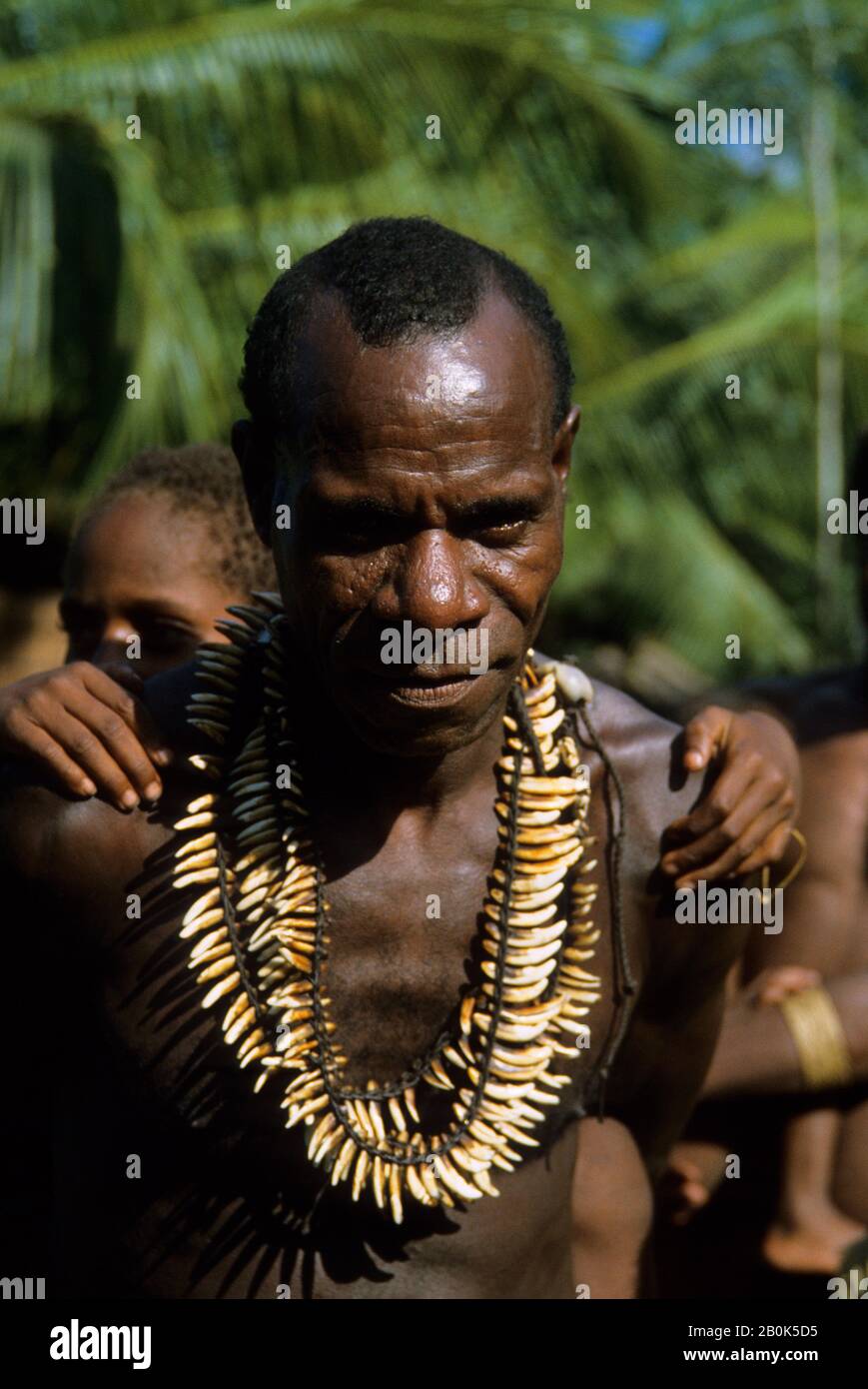 NUOVA GUINEA OCCIDENTALE, (IRIAN JAYA, INDONESIA), REGIONE ASMAT, RITRATTO DI UOMO PRIMITIVO Foto Stock