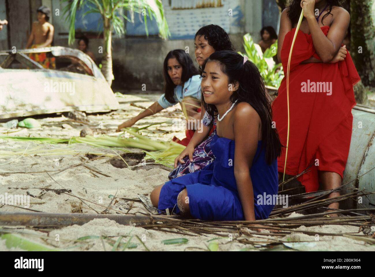 MICRONESIA, CAROLINE ISL. ISOLA DI PULAP, ISOLANI NATIVI Foto Stock