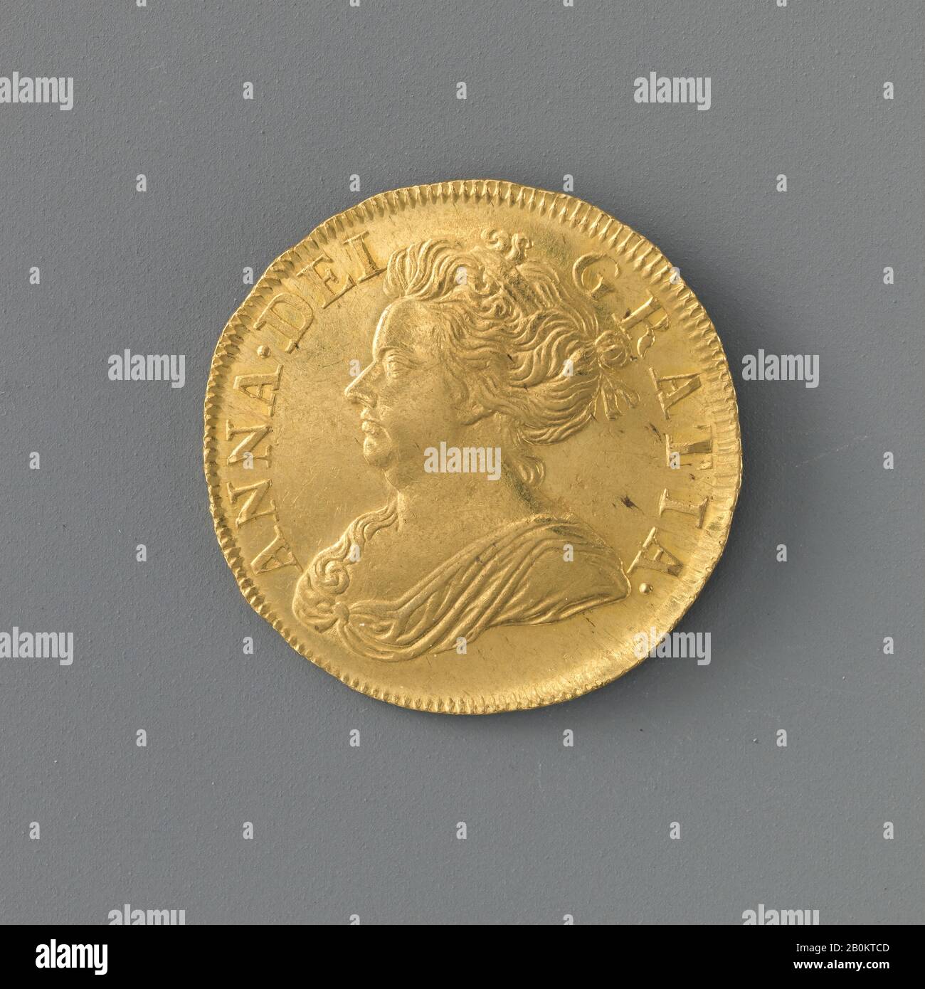 Medaglia: John Croker, Mezza Faraone Della Regina Anna, Britannico, Londra, Medalista: John Croker (Inglese, 1670–1741), 1711, Britannico, Londra, Oro, Diametro: 20 Mm., Monete Foto Stock