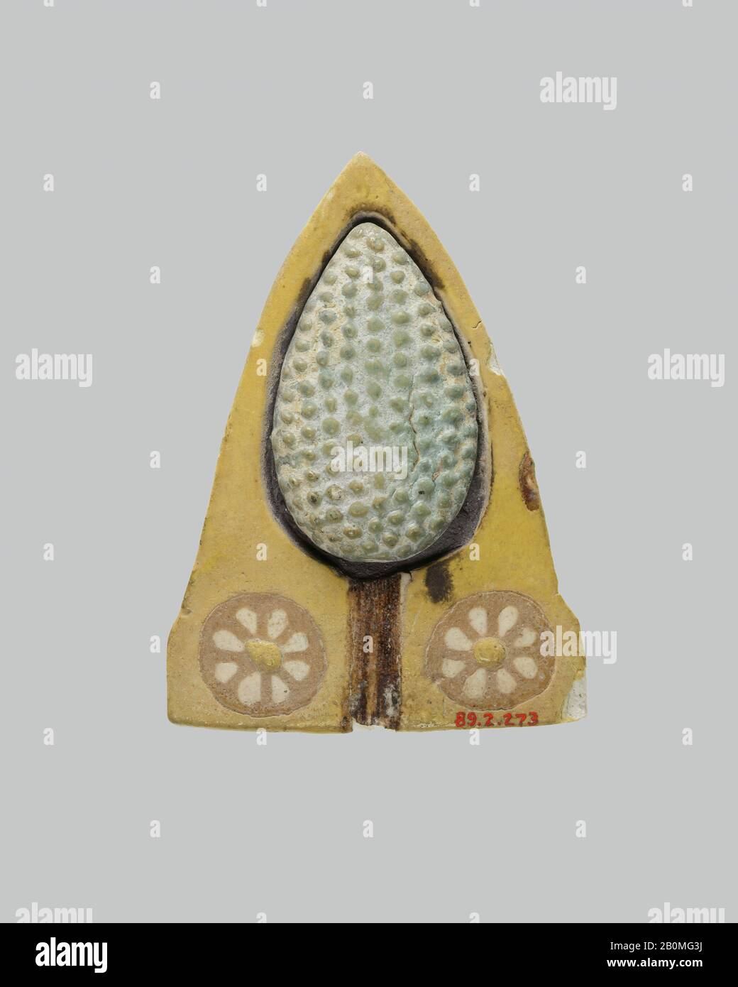 Faence Inlay, nuovo Regno, Ramesside, Dinastia 20, regno di Ramesses III, ca. 1184-1153 a.C., dall'Egitto, Faience, L. 6,4 cm, W. 4,7 cm Foto Stock