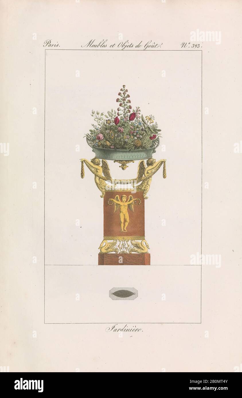 A cura di Pierre de la Mésangère, Collection de Meubles et Objets de Goût, vol. 2, A Cura di Pierre de la Mésangère (francese, Pontigné 1761–1831 Parigi), [1806–18], incisione A Mano, Totale: 16 1/4 x 11 7/16 x 2 3/4 in. (41,3 x 29 x 7 cm), Libri Foto Stock