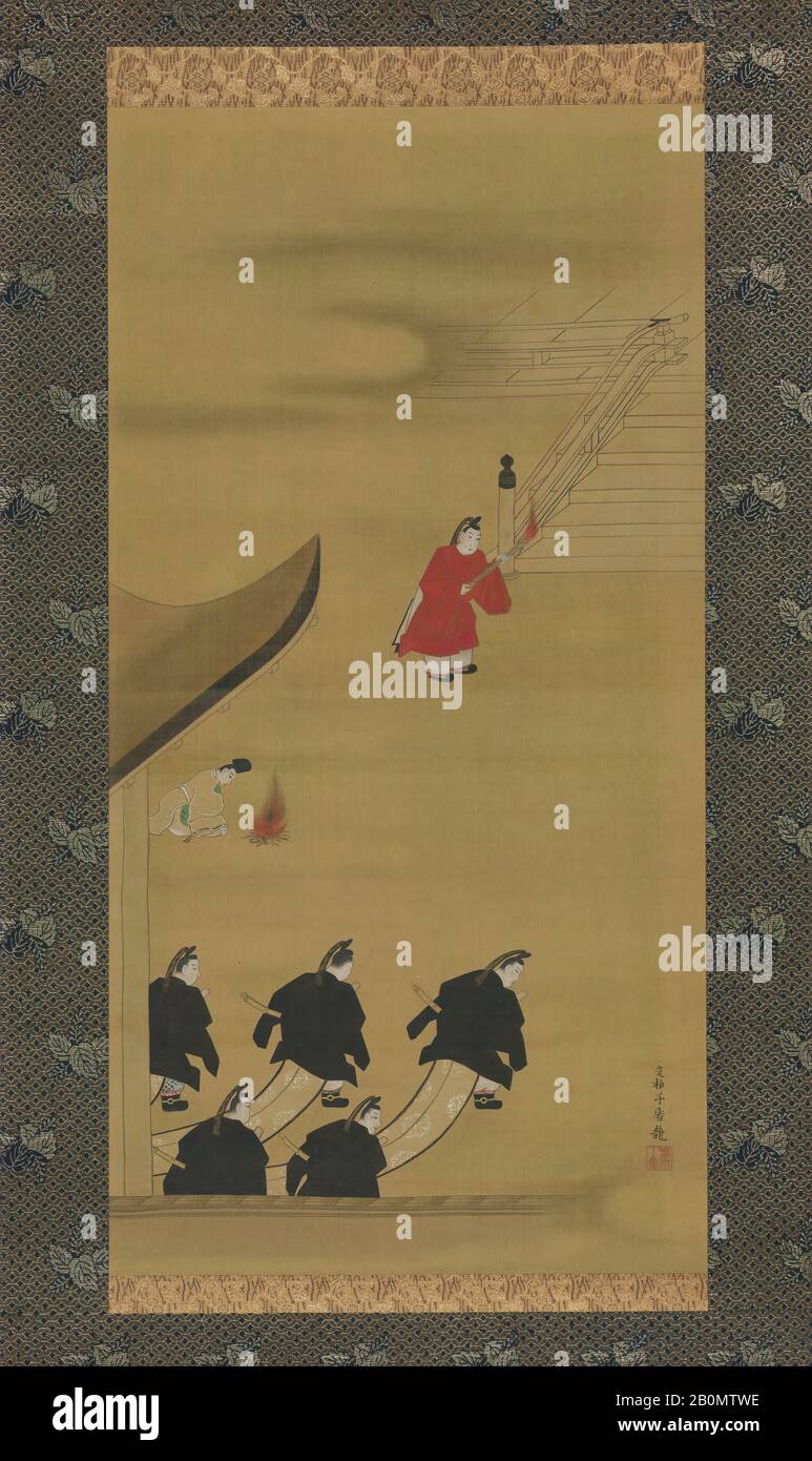 Sakai Hōitsu, Attività dei dodici Mesi (Tsukinami-e), Giappone, periodo Edo (1615–1868), Sakai Hōitsu (giapponese, 1761–1828), tardo 1790s, Giappone, Eleven scorre da una serie di dodici; inchiostro e colore sulla seta, immagine (ciascuno): 24 1/2 × 12 7/16 in. (62,2 × 31,6 cm), Complessivo con montaggio (ciascuno): 56 5/16 × 17 in. (143 × 43,2 cm), Totale con manopole: 56 5/16 × 19 in. (143 × 48,3 cm), Dipinti Foto Stock