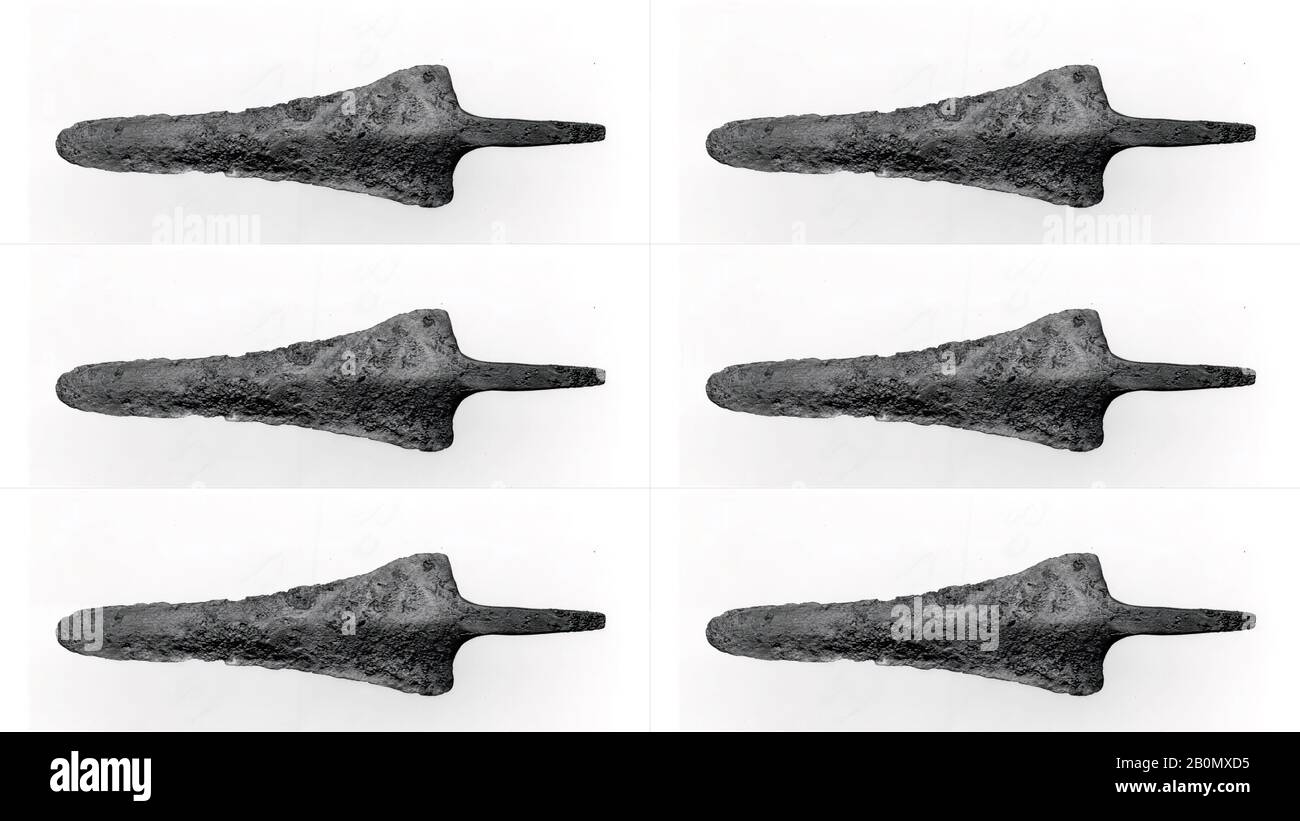 Pearhead, Dynasty 15-17, 2nd Periodo Intermedio, Hyksos, Data Ca. 1780–1580 a.C., Levant, Lachish (moderna Tell ed-Duweir), Bronze, 7,88 poll. (20,02 cm), Attrezzi Per La Lavorazione Dei Metalli Foto Stock