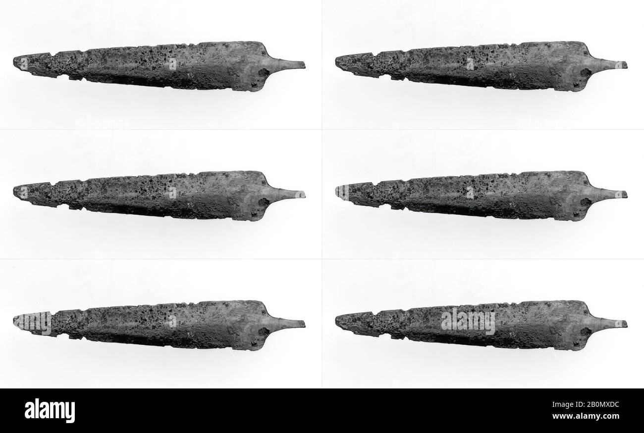 Pearhead, Dynasty 15-17, 2nd Periodo Intermedio, Hyksos, Data Ca. 1780–1580 a.C., Levant, Lachish (moderna Tell ed-Duweir), Bronze, 7,85 poll. (19,94 cm), Attrezzi Per La Lavorazione Dei Metalli Foto Stock