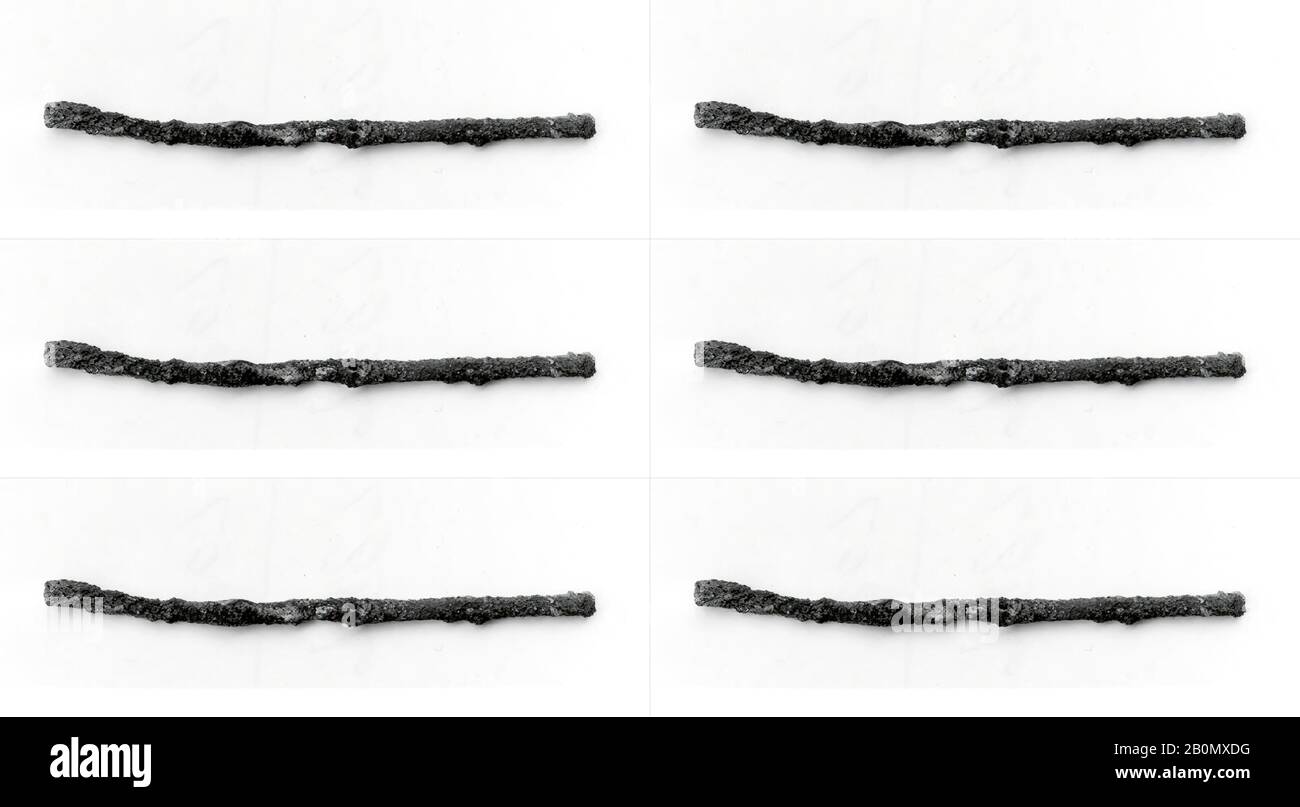 Pin, Dynasty 15-17, 2nd Periodo Intermedio, Hyksos, Data Ca. 1780–1580 a.C., Levant, Lachish (moderna Tell ed-Duweir), Bronze, 4,12" (10,46 cm), Ornamenti In Metallo Foto Stock