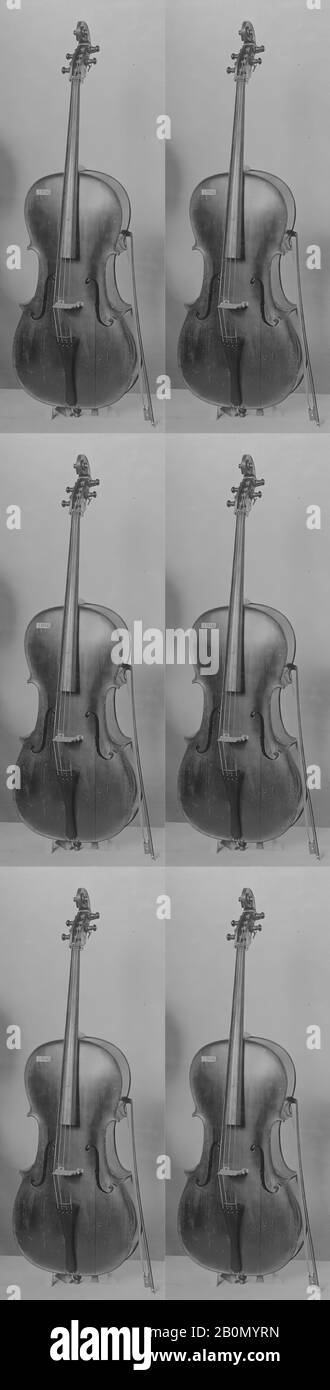 Violoncello, tedesco, 18th secolo, Germania, tedesco, legno, archi, L. 4 ft., W. 1 ft. 4-1/4 in., D. 4-3/4 in., Chordophone-Lute-bowed-unfreed Foto Stock