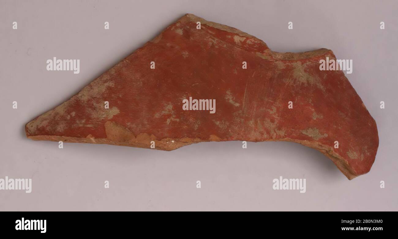 Frammento, 9th secolo, Trovato / scavato Iraq, Samarra, Earthenware, Ceramica Foto Stock