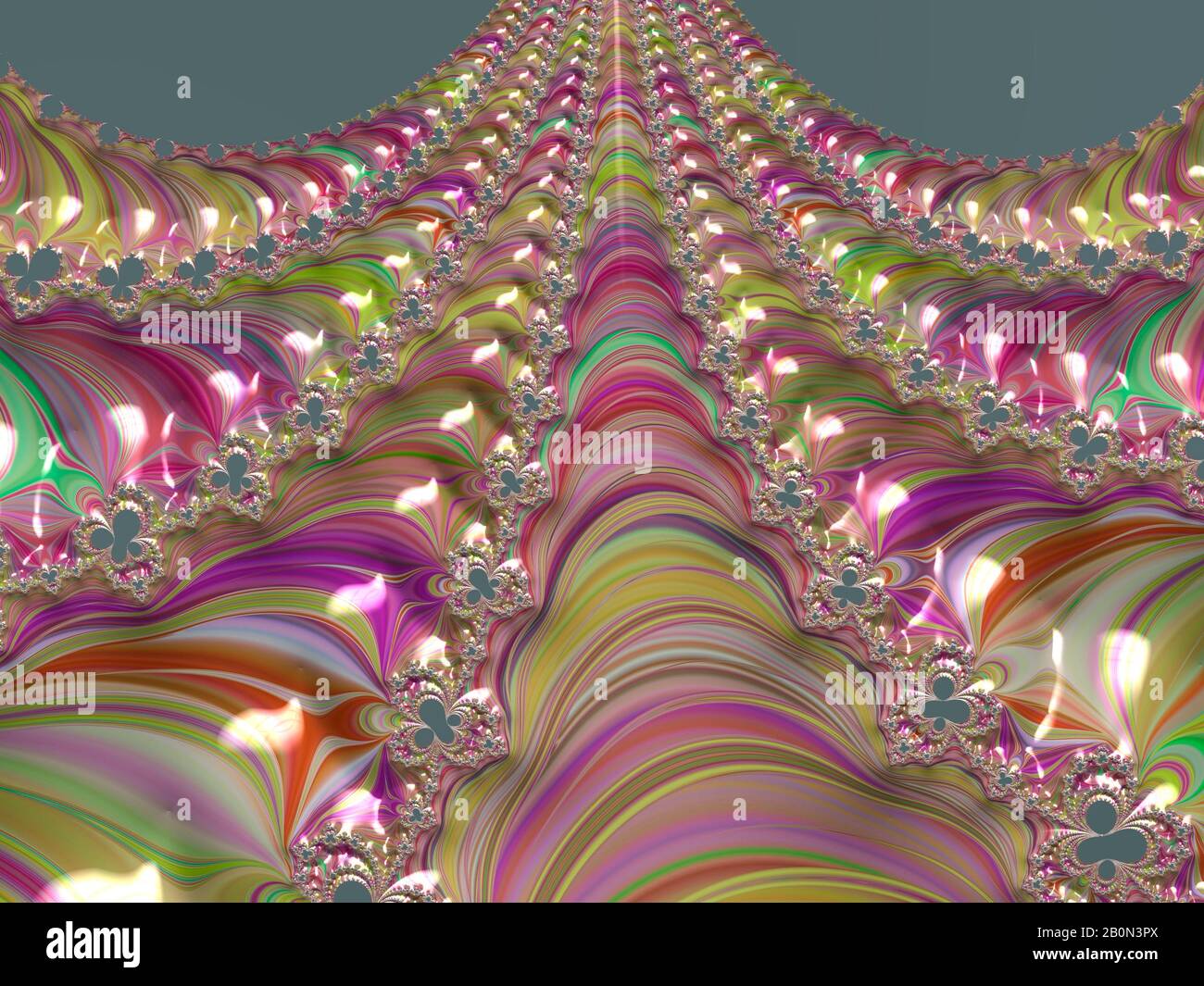 Rainbow Bridge Fractal Background Pattern Foto Stock