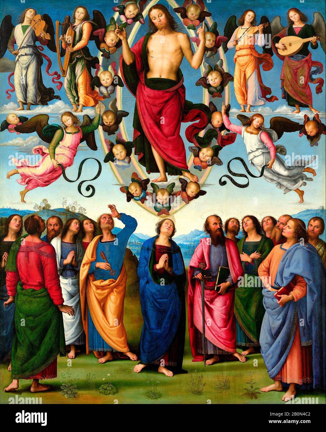 L'Ascensione Di Gesù Cristo - Pietro Perugino, Circa 1495 Foto Stock