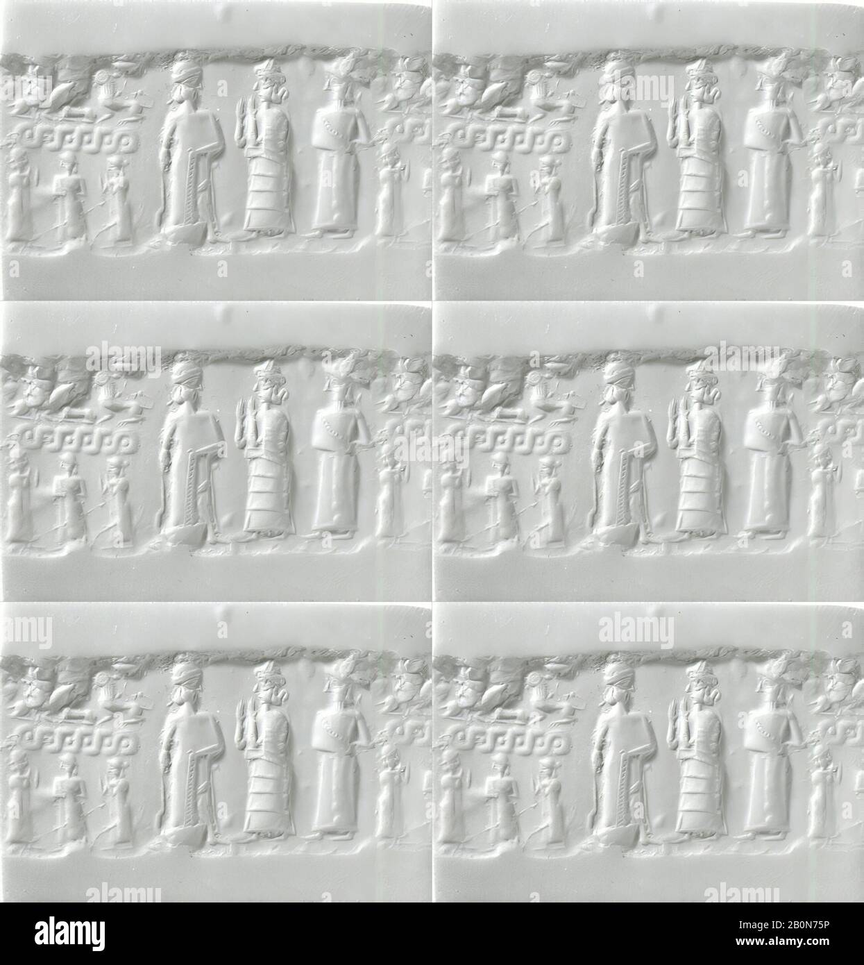 Guarnizione cilindro, Mitanni, Mitanni, Data ca. 1500-1350 a.C., Siria, Mitanni, pietra, H. 2.7 cm x diam. 1,5 Cm, Guarnizioni Cilindro-Pietra Foto Stock