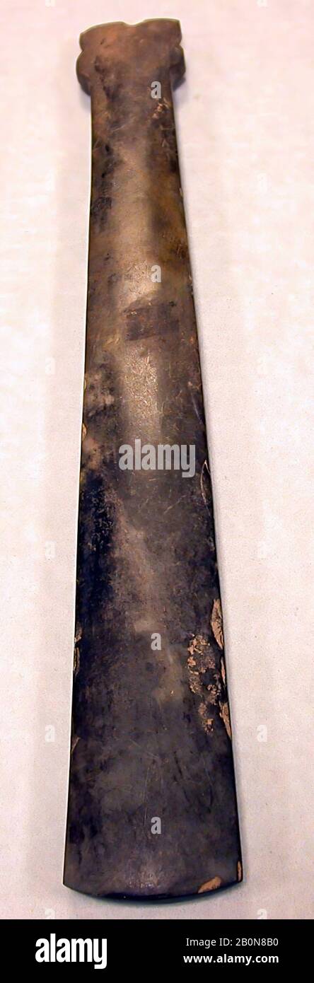 Scettro, Taimona, prima del 16th secolo, Colombia, Taimona, pietra, altezza 14-15/16 in., pietra-scultura Foto Stock
