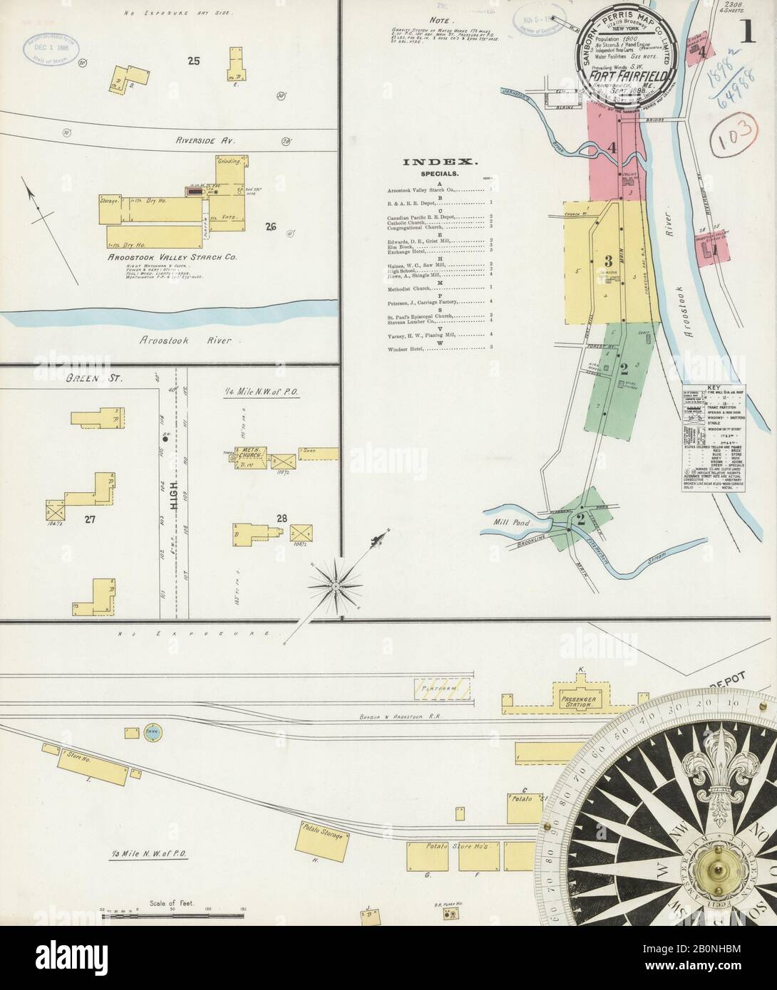 Mappa di fairfield, maine immagini e fotografie stock ad alta