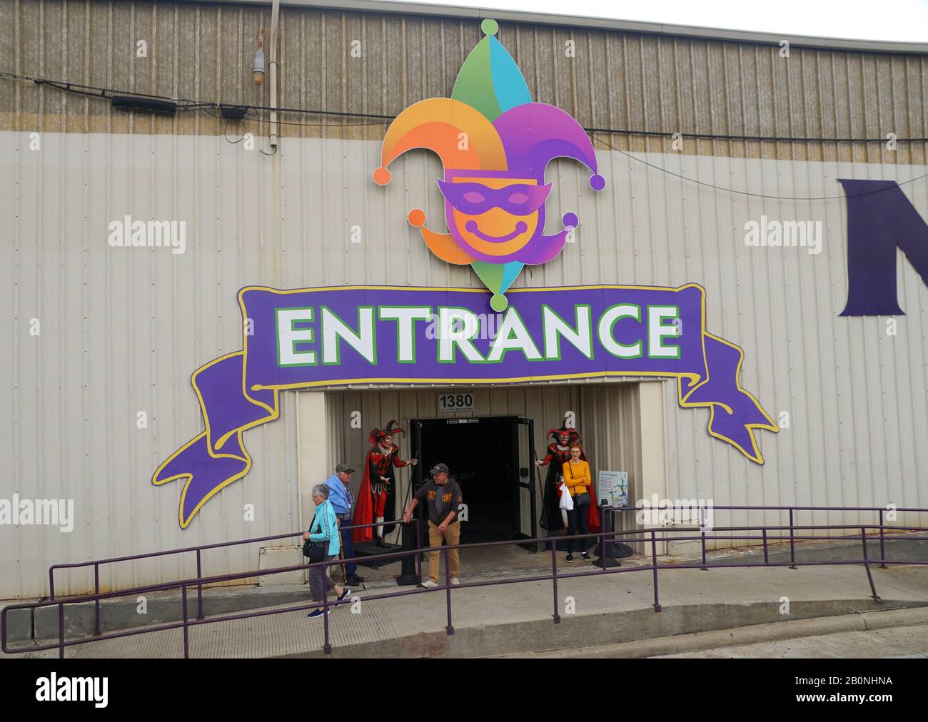 New Orleans, Louisiana, Stati Uniti - 4 Febbraio. 2020 - l'ingresso del Museo Mardi Gras Foto Stock