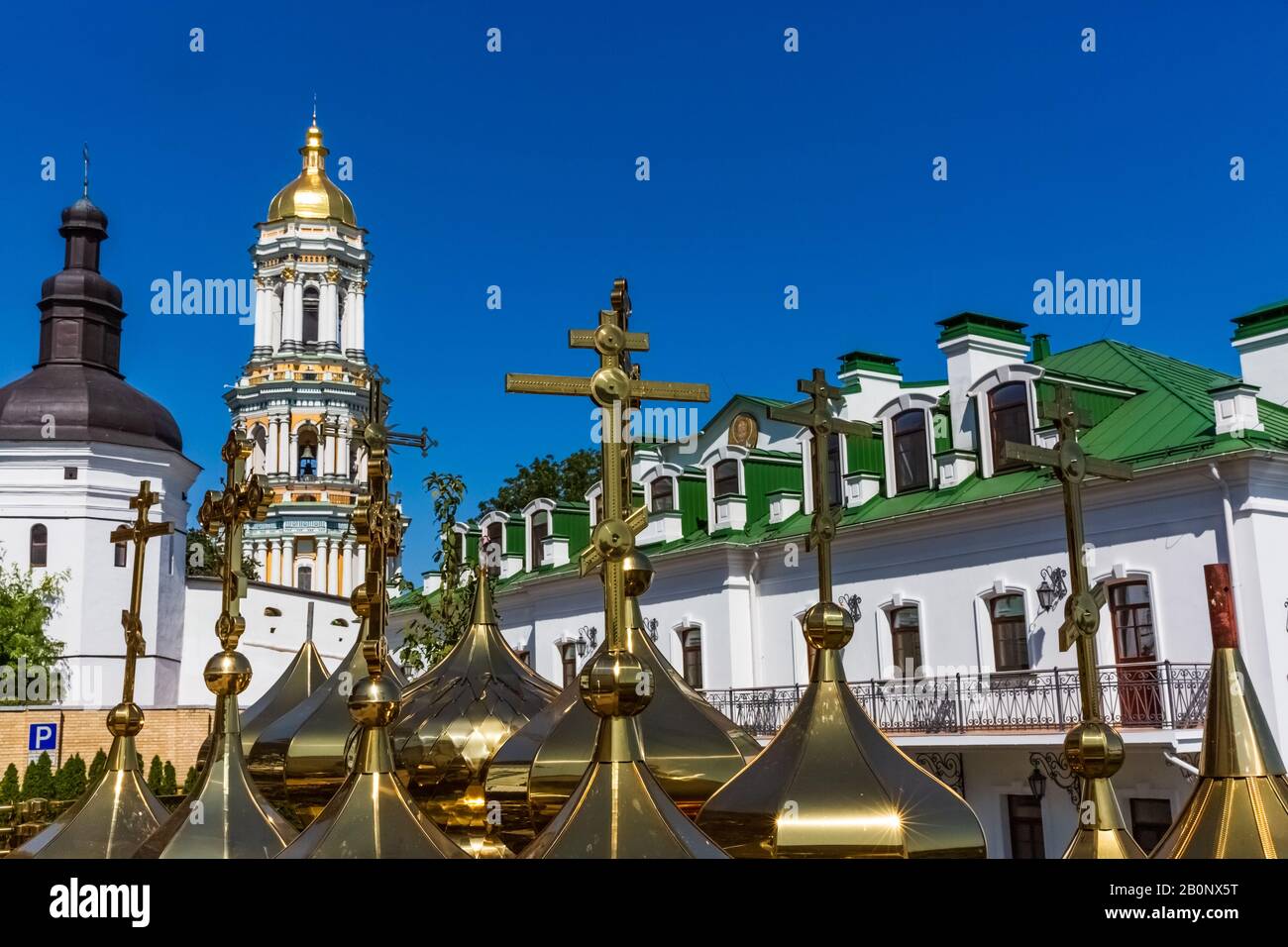 Monastero delle Grotte Pechersk Lavra punto di riferimento di Kiev Ucraina Europa Foto Stock