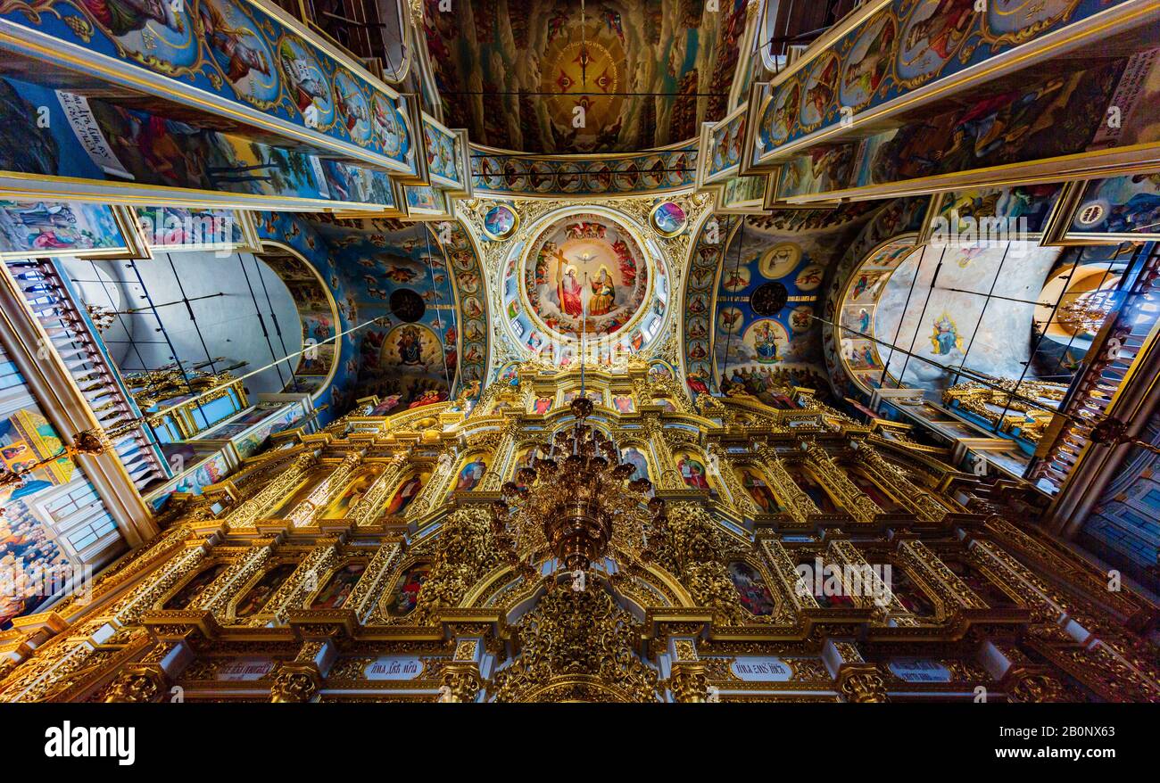 Monastero delle Grotte Pechersk Lavra soffitto punto di riferimento di Kiev Ucraina Europa Foto Stock