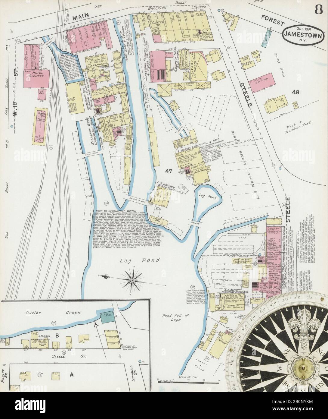 Mappa di frewsburg, new york immagini e fotografie stock ad alta