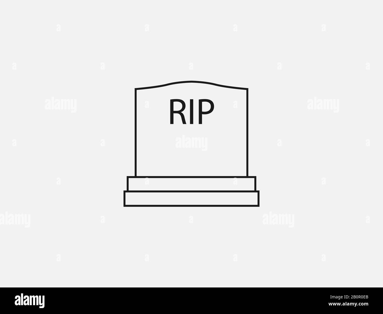 Lapidi, cimitero, icona lacerazione. Illustrazione vettoriale, design piatto. Illustrazione Vettoriale