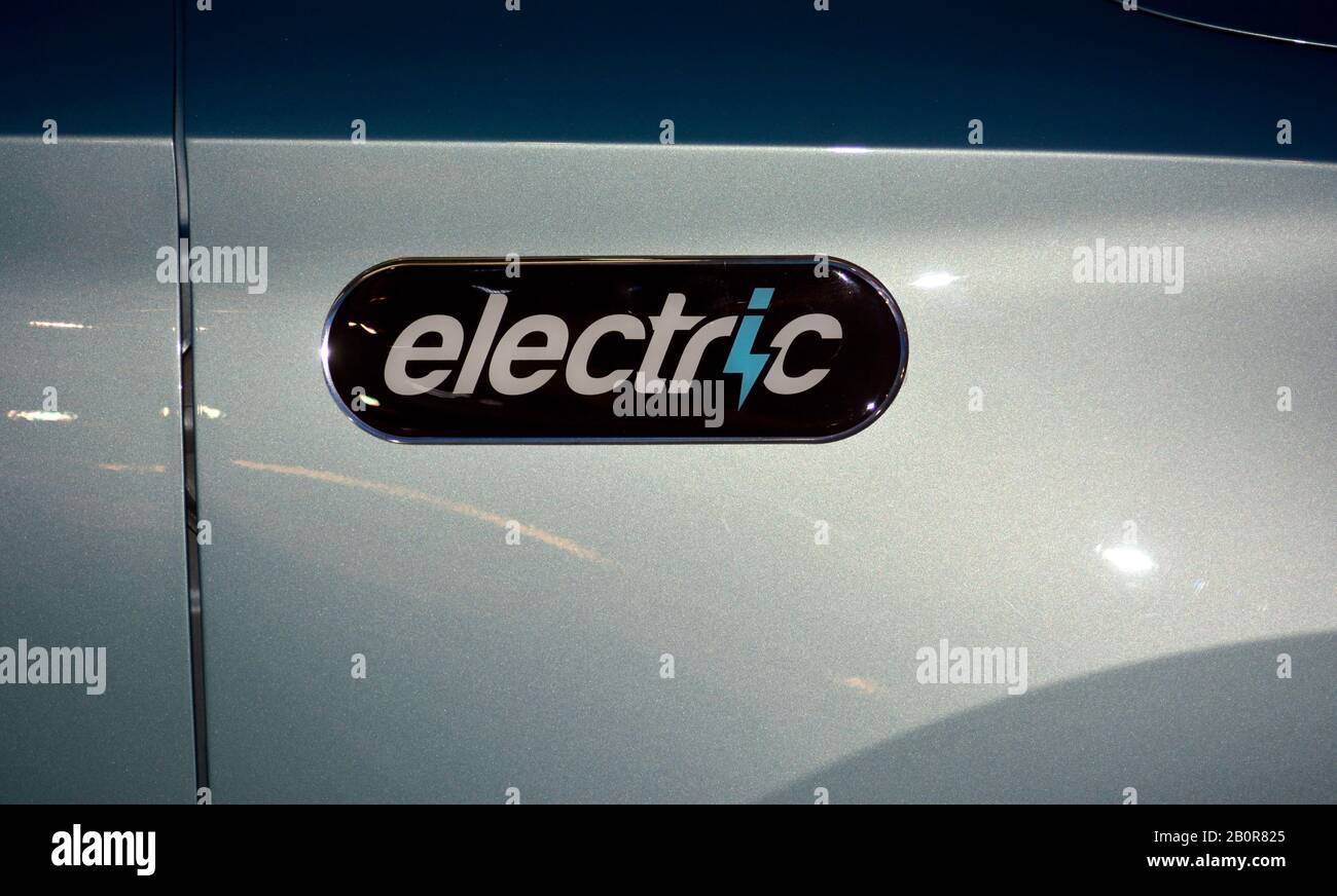 Logo Auto Elettrica Foto Stock