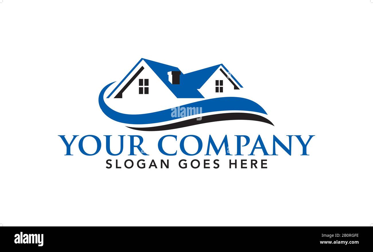 Agenti Immobiliari, Architetto, Roofing, Ristrutturazione E Modello Di Logo Vettore Ipotecario Illustrazione Vettoriale