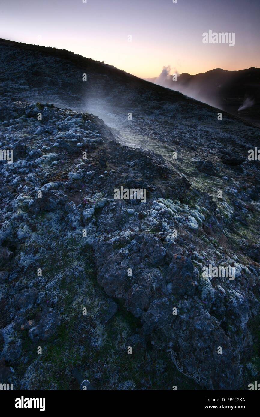 Area vulcanica di Krafla, Islanda Foto Stock