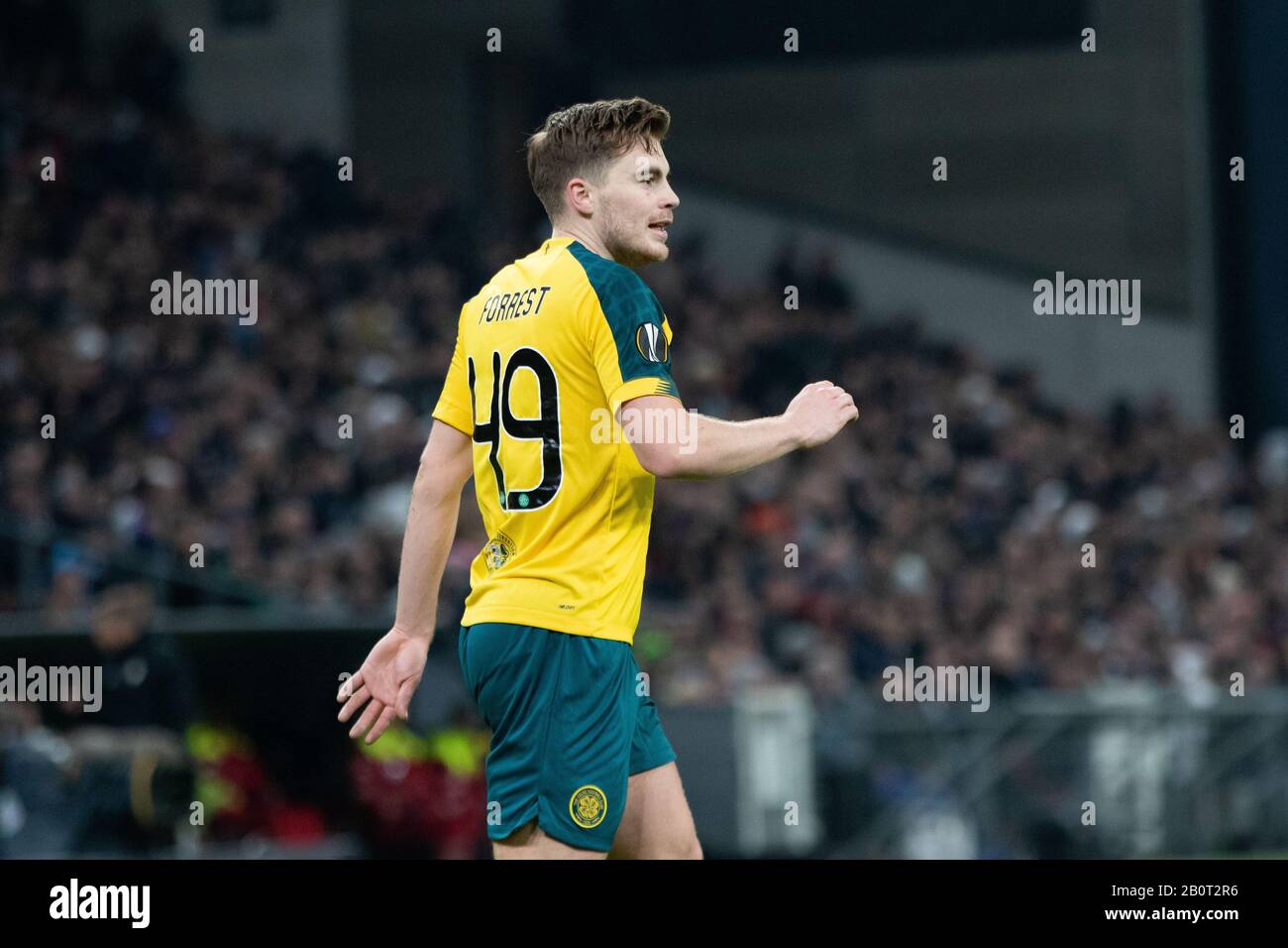 Copenaghen, Danimarca. 20th, febbraio 2020. James Forrest di Celtic (49) visto durante la partita della UEFA Europa League tra il FC Copenhagen e il Celtic a Telia Parken a Copenaghen. (Photo Credit: Gonzales Photo - Dejan Obrettkovic). Foto Stock