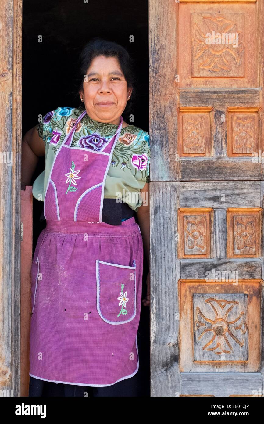 Donna Maya, Chiapas Highlands , Messico Foto Stock