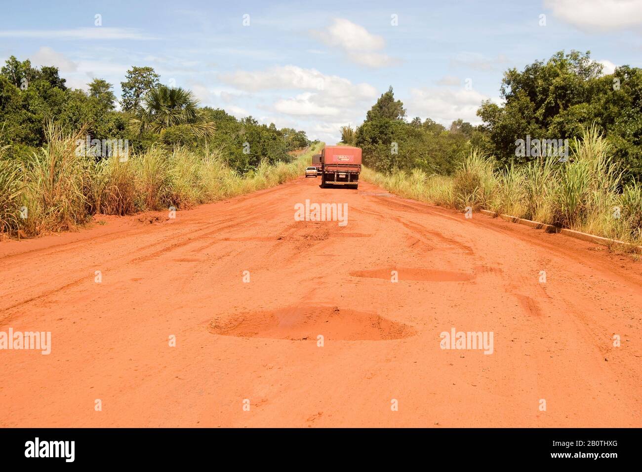 Buche in autostrada GO-184, Brasile Foto Stock