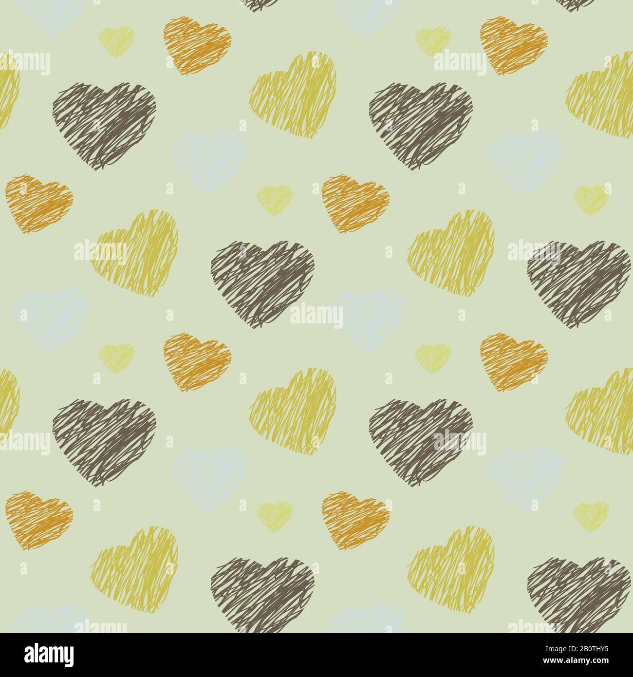 Vector seamless pattern con cuori Illustrazione Vettoriale