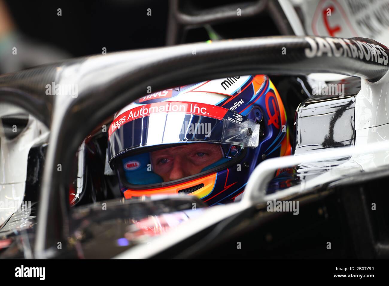 Barcellona, Spagna. 21st Feb, 2020. No.08 Romain Grosjean, Haas F1 Team. Formula 1 World Championship 2020, Winter testing Days 1 2020 Barcelona, 19-21 febbraio 2020. Credit: Agenzia Indipendente Foto/Alamy Live News Foto Stock