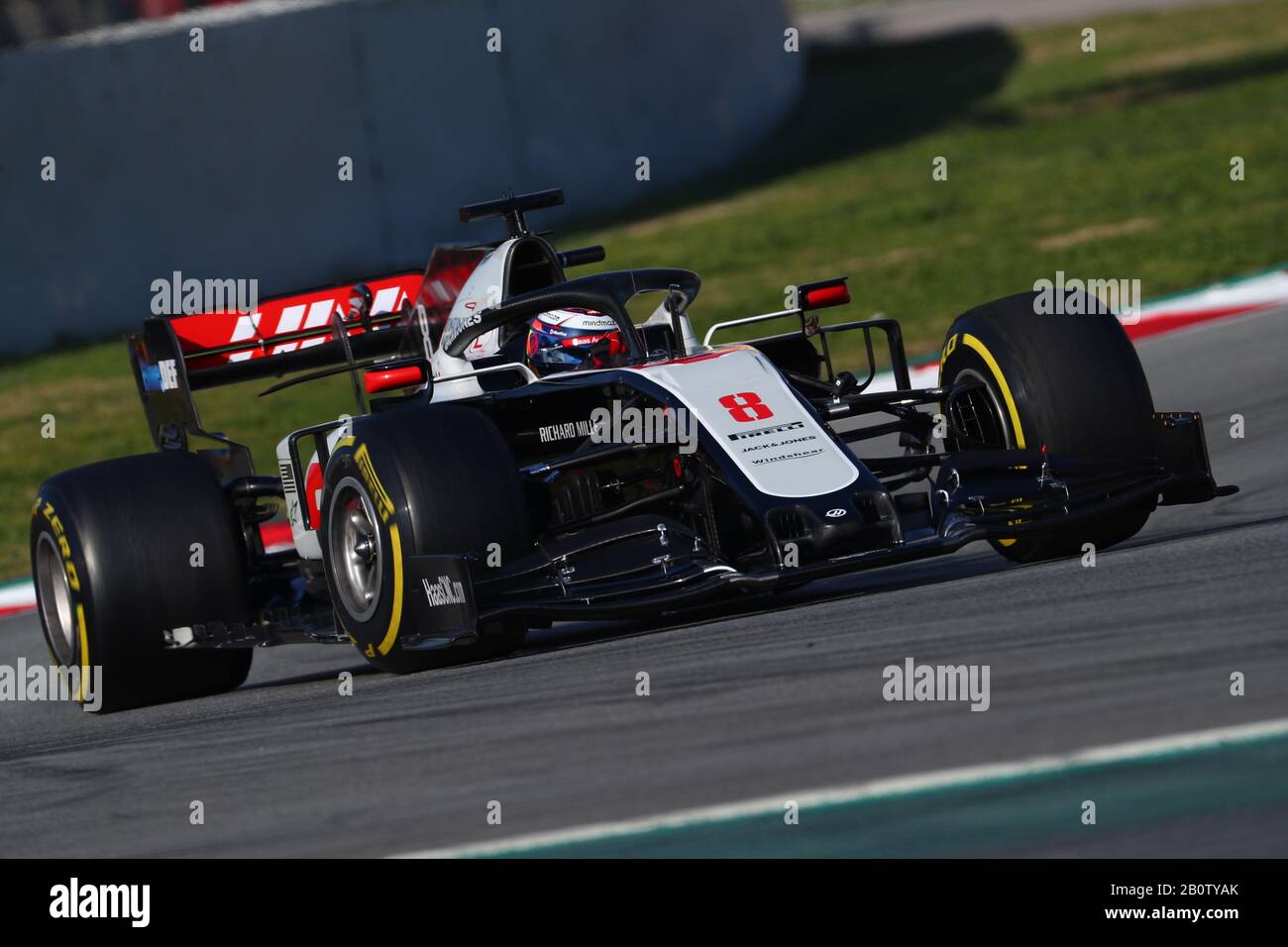Barcellona, Spagna. 21st Feb, 2020. No.08 Romain Grosjean, Haas F1 Team. Formula 1 World Championship 2020, Winter testing Days 1 2020 Barcelona, 19-21 febbraio 2020. Credit: Agenzia Indipendente Foto/Alamy Live News Foto Stock