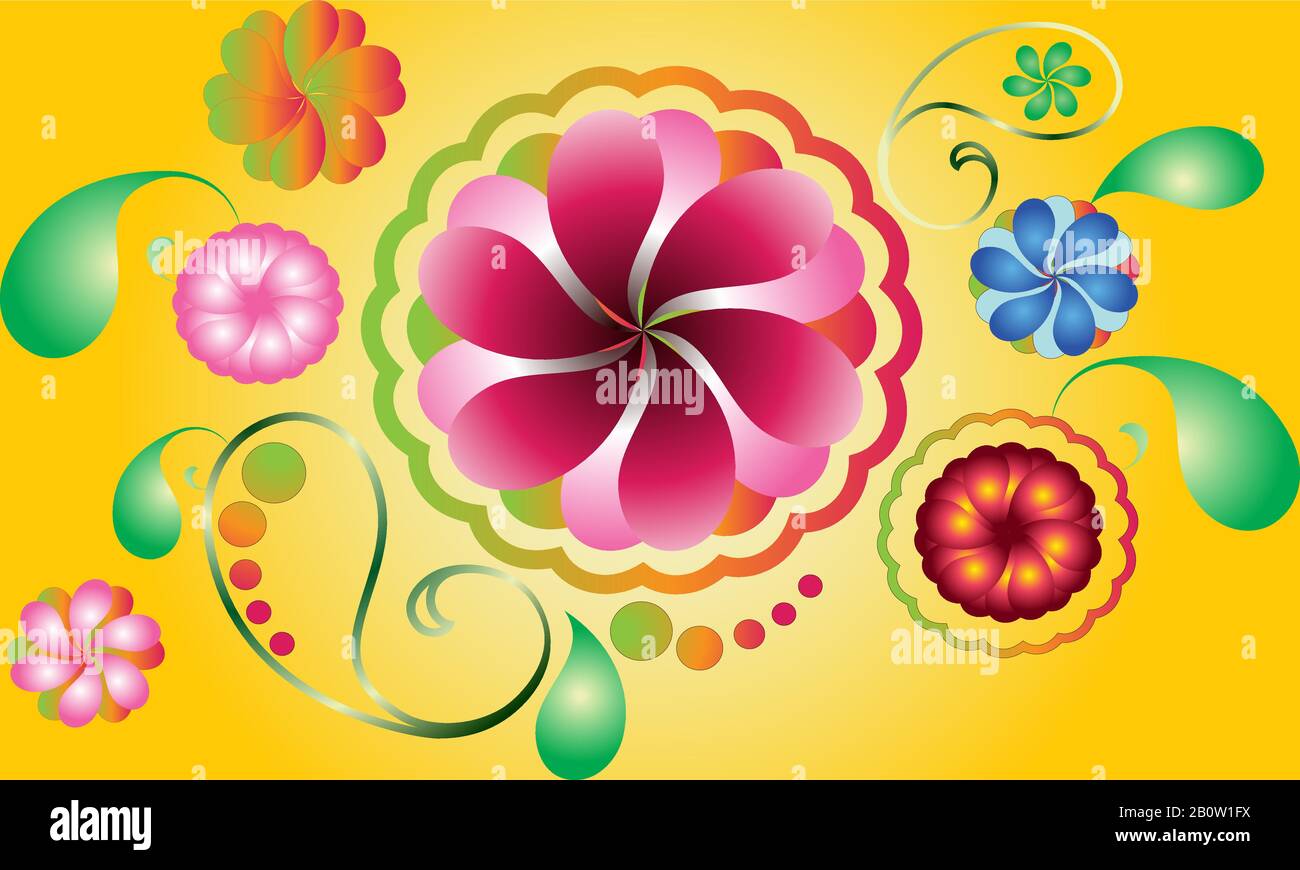 primavera fiore disegno arte Illustrazione Vettoriale