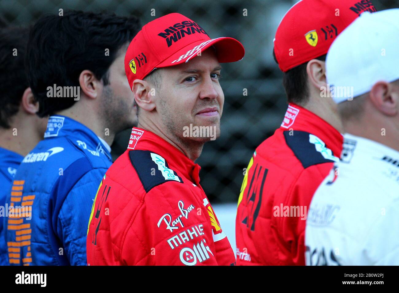 Sebastian Vettel, Scuderia Ferrari. Formula 1 World Championship 2020, Winter testing days 1 2020 Barcelona, 19-21 febbraio 2020.Foto Federico B. Foto Stock