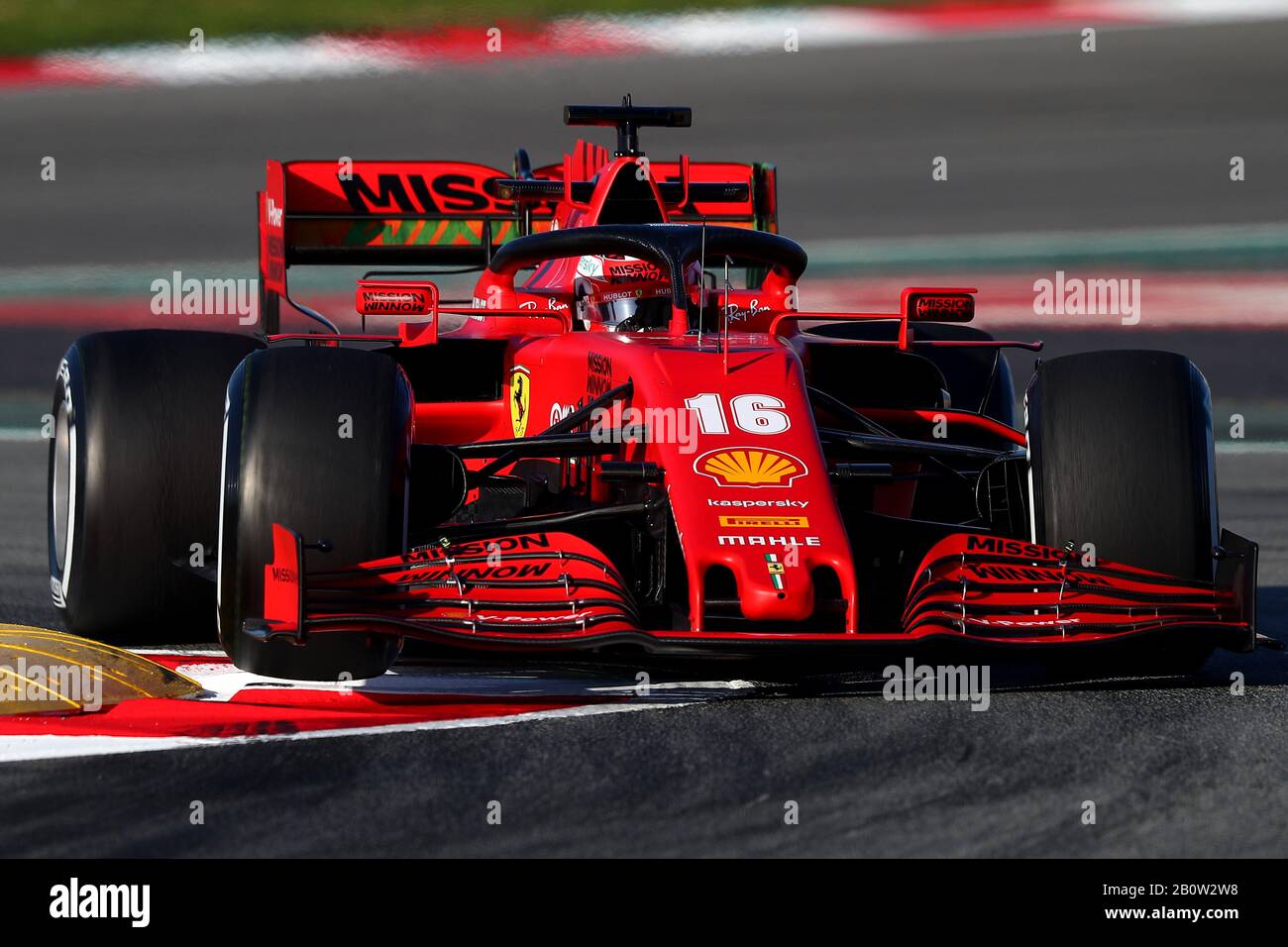 16 Charles Leclerc, Scuderia Ferrari. Formula 1 World Championship 2020, Winter testing days 1 2020 Barcelona, 19-21 febbraio 2020.Foto Federico Ba Foto Stock