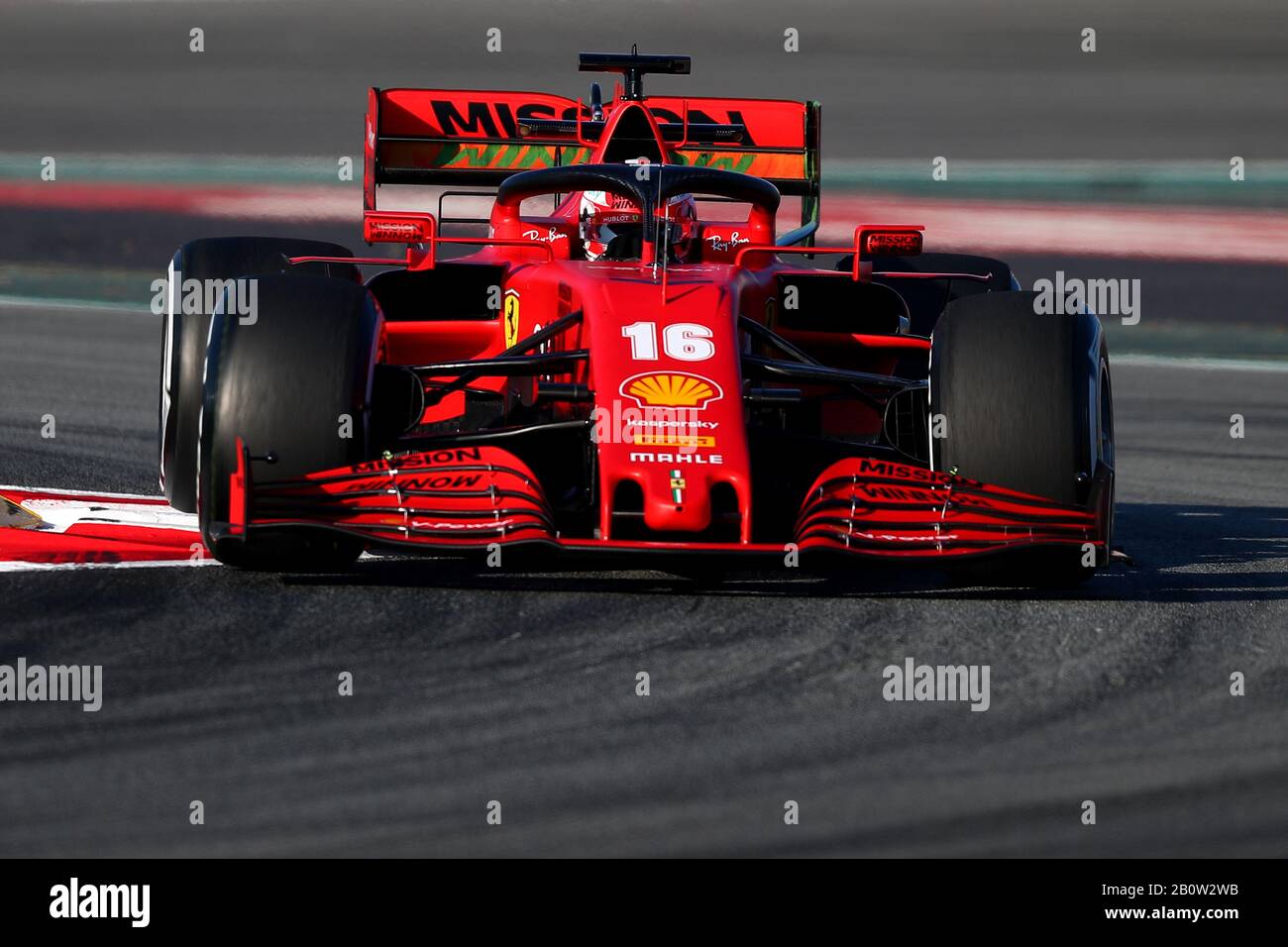 16 Charles Leclerc, Scuderia Ferrari. Formula 1 World Championship 2020, Winter testing days 1 2020 Barcelona, 19-21 febbraio 2020.Foto Federico Ba Foto Stock