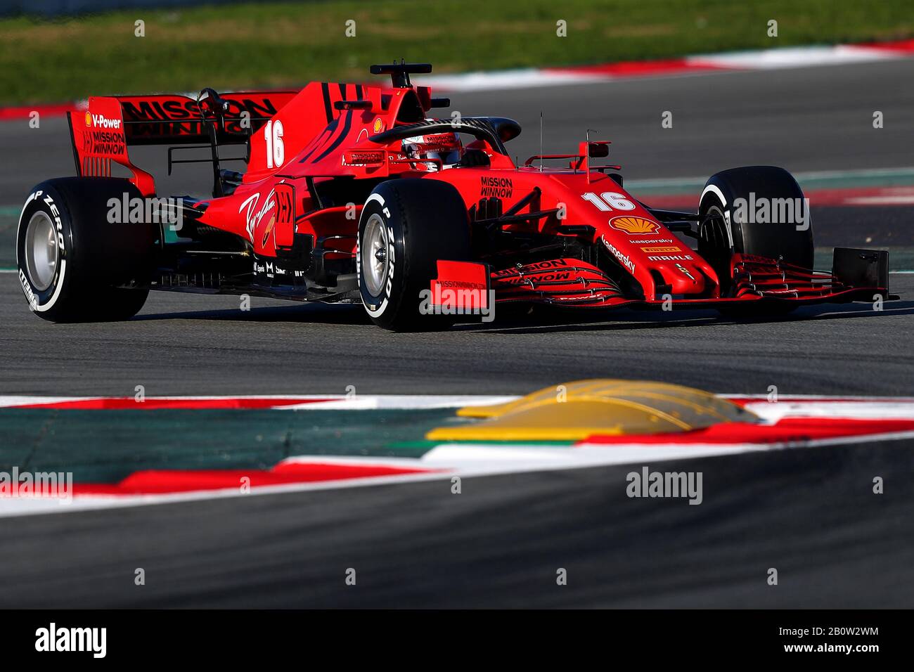 16 Charles Leclerc, Scuderia Ferrari. Formula 1 World Championship 2020, Winter testing days 1 2020 Barcelona, 19-21 febbraio 2020.Foto Federico Ba Foto Stock
