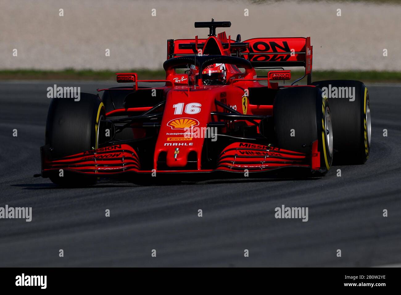 16 Charles Leclerc, Scuderia Ferrari. Formula 1 World Championship 2020, Winter testing days 1 2020 Barcelona, 19-21 febbraio 2020.Foto Federico Ba Foto Stock