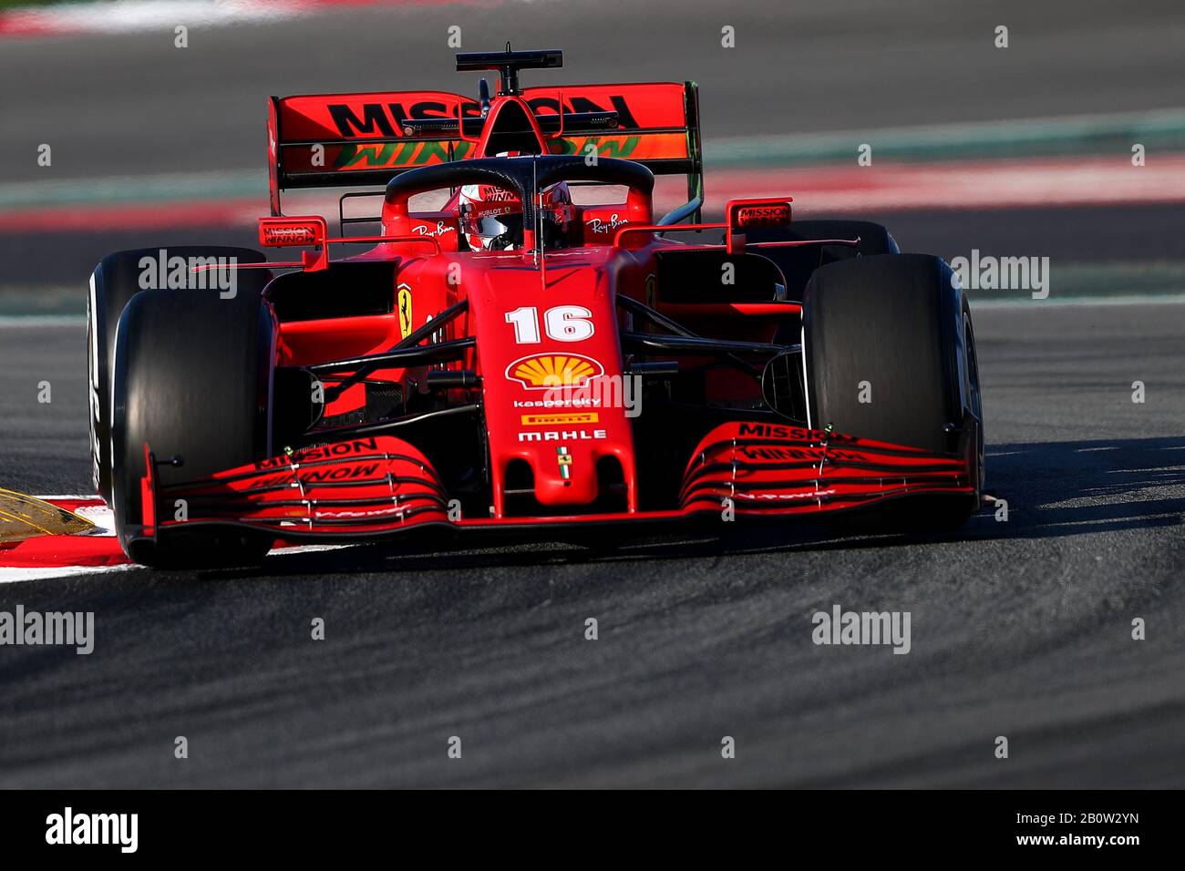 16 Charles Leclerc, Scuderia Ferrari. Formula 1 World Championship 2020, Winter testing days 1 2020 Barcelona, 19-21 febbraio 2020.Foto Federico Ba Foto Stock
