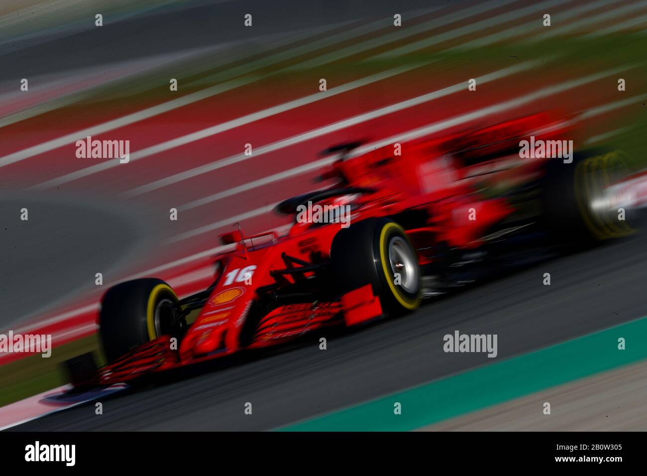 16 Charles Leclerc, Scuderia Ferrari. Formula 1 World Championship 2020, Winter testing days 1 2020 Barcelona, 19-21 febbraio 2020.Foto Federico Ba Foto Stock